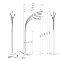 REED LED Nikiel Mat 5 x 350lm 3000K  ściemnialna Lampa podłogowa stojąca  RL R41031507 | 4017807457476 noxbox lampynox www.lampynox.p