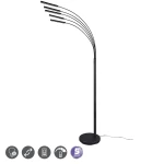 REED LED Czarny Mat 5 x 350lm 3000K  ściemnialna Lampa podłogowa stojąca 