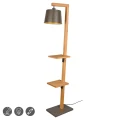 Lampa podłogowa z półkami RODRIGO Brąz | Nikiel antyczny E27 Trio 402690167 | 4017807502688 noxbox lampynox www.lampynox.pl