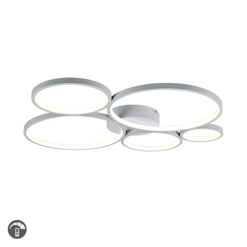 Lampa sufitowa RONDO Srebrny LED Ściemnialny 49W 3000K Trio 622610589 | 4017807497861 noxbox lampynox www.lampynox.pl