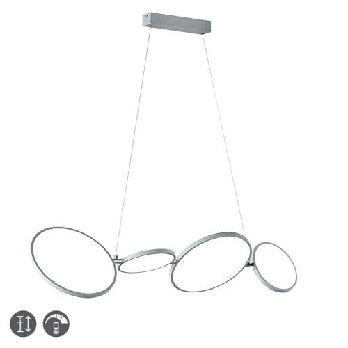 Lampa wisząca RONDO Srebrny LED Ściemnialny 37W 3000K Trio 322610489 | 4017807497809 noxbox lampynox www.lampynox.pl