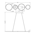 Lampa wisząca RONDO Srebrny LED Ściemnialny 37W 3000K Trio 322610489 | 4017807497809 noxbox lampynox www.lampynox.pl