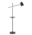 Lampa podłogowa z półką LINEAR czarna E14 Gniazdo USB Markslojd 107307 | 7330024577459 noxbox lampynox www.lampynox.pl