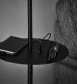 Lampa podłogowa z półką LINEAR czarna E14 Gniazdo USB Markslojd 107307 | 7330024577459 noxbox lampynox www.lampynox.pl