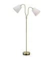 Lampa podłogowa stojąca podwójna MODENA mosiądz | biały 2xE27 Markslojd 105274 | 7330024540941 noxbox lampynox www.lampynox.pl