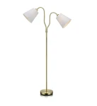 MODENA mosiądz | biały 2xE27 lampa podłogowa stojąca podwójna Markslojd 105274