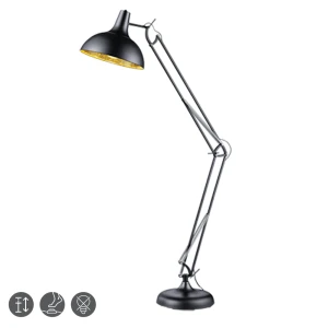 SALVADOR  Czarny mat E27 Lampa podłogowa stojąca