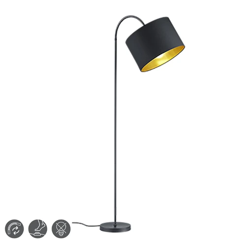 Lampa podłogowa stojąca HOSTEL Czarny mat E27  Z giętkim wysięgnikiem TRIO  408290179 | 4017807392616 noxbox lampynox www.lampynox.pl