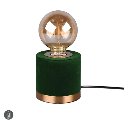Lampka stołowa JUDY Zielona  Aksamit E27 RL R50691015 | 4017807481082 noxbox lampynox www.lampynox.pl
