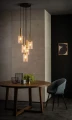 Lampa wisząca CORALIE Złoty mat | Mosiądz | Przeźroczysty 5xE27 Lucide 45498/05/60 | 5411212452009 noxbox lampynox www.lampynox.pl