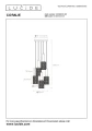 Lampa wisząca CORALIE Złoty mat | Mosiądz | Przeźroczysty 5xE27 Lucide 45498/05/60 | 5411212452009 noxbox lampynox www.lampynox.pl