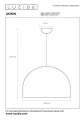 Lampa wisząca AKRON szary Ø 50 cm E27 Lucide 20421/01/36 | 5411212202109 noxbox lampynox www.lampynox.pl