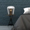 Lampa stołowa GLORIO szary przydymiony Ø 45 cm E27 Lucide 25501/45/65 | 5411212250865 noxbox lampynox www.lampynox.pl