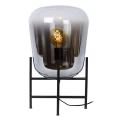 Lampa stołowa GLORIO szary przydymiony | czarny Ø 32 cm E27 Lucide 25502/32/65 | 5411212250995 noxbox lampynox www.lampynox.pl