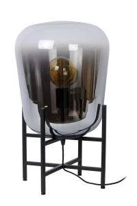 GLORIO szary przydymiony | czarny Ø 32 cm E27 Lampa stołowa Lucide 25502/32/65