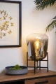 Lampa stołowa GLORIO szary przydymiony | czarny Ø 32 cm E27 Lucide 25502/32/65 | 5411212250995 noxbox lampynox www.lampynox.pl