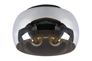 OLIVIA szary przydymiony Ø 40cm 3xE27 Lampa sufitowa Lucide 45101/40/65