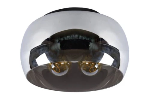 Lampa sufitowa OLIVIA szary przydymiony Ø 40cm 3xE27 Lucide 45101/40/65 | 5411212452085 noxbox lampynox www.lampynox.pl