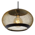 Lampa wisząca potrójna LUCAS złoty mat | mosiądz | czarny 3xE27 Lucide 45400/03/02 | 5411212452030 noxbox lampynox www.lampynox.pl