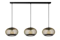 Lampa wisząca potrójna LUCAS złoty mat | mosiądz | czarny 3xE27 Lucide 45400/03/02 | 5411212452030 noxbox lampynox www.lampynox.pl