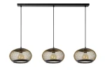LUCAS złoty mat | mosiądz | czarny 3xE27 Lampa wisząca potrójna Lucide 45400/03/02