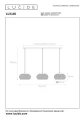 Lampa wisząca potrójna LUCAS złoty mat | mosiądz | czarny 3xE27 Lucide 45400/03/02 | 5411212452030 noxbox lampynox www.lampynox.pl