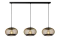 Lampa wisząca potrójna LUCAS złoty mat | mosiądz | czarny 3xE27 Lucide 45400/03/02 | 5411212452030 noxbox lampynox www.lampynox.pl