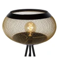 Lampa podłogowa stojąca trójnóg  LUCAS złoty mat | mosiądz | czarny Ø 40cm E27 Lucide 45700/01/02 | 5411212452047 noxbox lampynox www.lampynox.pl