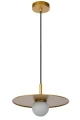 Lampa wisząca TOPHER złoty mat | mosiądz Ø 30cm G9 Lucide 30491/30/02 | 5411212302960 noxbox lampynox www.lampynox.pl