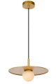 Lampa wisząca TOPHER złoty mat | mosiądz Ø 30cm G9 Lucide 30491/30/02 | 5411212302960 noxbox lampynox www.lampynox.pl
