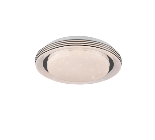 Plafon ATRIA LED Biały 10,5W sterowany pilotem śr. 27 cm Efekt gwiaździsty 3000-6000K Trio R67042800 | 4017807489286 noxbox lampynox www.lampynox.pl