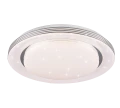 Plafon ATRIA LED Biały 22,5W sterowany pilotem śr. 58 cm Efekt gwiaździsty 3000-6000K Trio R67045800 | 4017807493948 noxbox lampynox www.lampynox.pl
