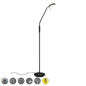 MONZA Czarny mat LED DIM 12W 2300-3000-4000K ściemnialna Lampa podłogowa Trio 423310132