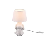 NILSON Monkey Biały śr.17cm. E14 Lampka stołowa