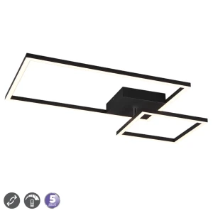 PADELLA Czarny mat Regulowany Ściemnialny LED 25W 3000K Lampa sufitowa