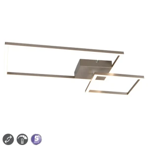 PADELLA Nikiel mat Regulowany Ściemnialny LED 25W 3000K Lampa sufitowa
