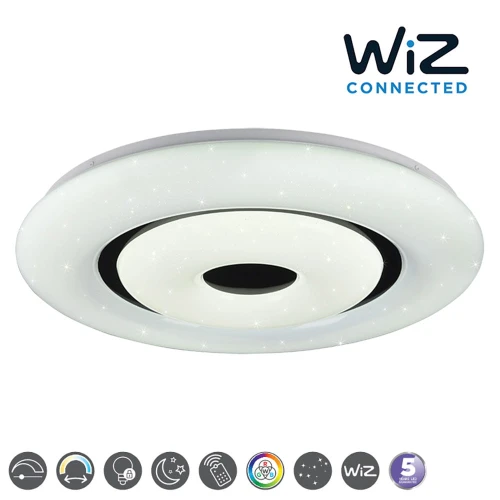 Plafon RANA Biały LED DIM RGBW WIZ STARLIGHT PILOT 22W 2700-6000K RL R65081900 | 4017807508826 noxbox lampynox www.lampynox.pl