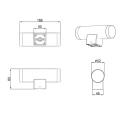 Kinkiet łazienkowy RAY Chrom LED 2x4W 3000K IP44 Trio 283110206 | 4017807382853 noxbox lampynox www.lampynox.pl