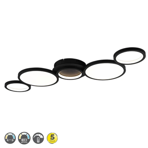 Lampa sufitowa SALSA Czarny mat LED DIP SWITCH 46W 2300-3000-4000K ściemnialna Trio 626710532 | 4017807505726 noxbox lampynox www.lampynox.pl