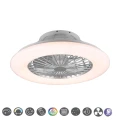 Lampa sufitowa ściemnialna z wentylatorem STRALSUND Tytanowy , LED RGBW 30W, Pilot, efekt świecenia gwiaździsty, barwa światła zmienna RL R62522987 | 4017807491128 noxbox lampynox www.lampynox.pl