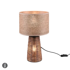 STRAW Brąz 2xE27 Lampka stołowa