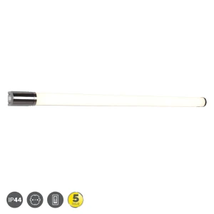PIERA Chrom gniazdo elektryczne szer.119cm. LED 21W 3000K IP44 Kinkiet łazienkowy z włącznikiem