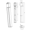 Kinkiet łazienkowy z włącznikiem PIERA Czarny mat gniazdo elektryczne szer.79cm. LED 16W 3000K IP44 Trio 284077932 | 4017807507669 noxbox lampynox www.lampynox.pl