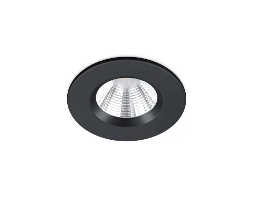 Zewnętrzne oczko sufitowe ściemnialne ZENIA czarny mat Ø 8cm LED Dim 5,5W 3000K IP65 Trio 680710132 | 4017807507881 noxbox lampynox www.lampynox.pl