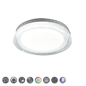 THEA LED Biały 15W RGB sterowany pilotem śr. 28 cm Efekt gwiaździsty 2700-6500K Plafon RL R62392800
