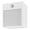 Kinkiet zewnętrzny z czujnikiem ruchu Balimo biały mat LED PIR 12W 4000K IP44 Rabalux 7479 | 5998250374796 noxbox lampynox www.lampynox.pl
