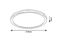 Plafon zewnętrzny sterowny aplikacją Inverness czarny LED WI-FI TUYA DIM PILOT 15W 2700-6500K IP44 Rabalux 7774 | 5998250377742 noxbox lampynox www.lampynox.pl