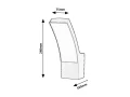 Kinkiet zewnętrzny Palanga antracyt LED 12W 3000K IP44 Rabalux 7504 | 5998250375045 noxbox lampynox www.lampynox.pl