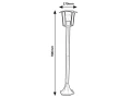 Lampa ogrodowa stojąca Taverna czarny wys. 90cm. E27 IP44 Rabalux 7129 | 5998250371290 noxbox lampynox www.lampynox.pl