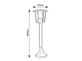 Lampa ogrodowa stojąca Taverna czarny wys. 60cm. E27 IP44 Rabalux 7128 | 5998250371283 noxbox lampynox www.lampynox.pl